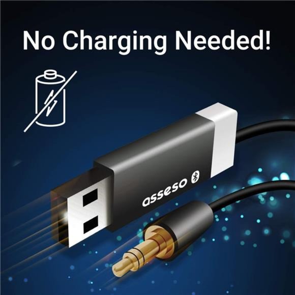 Bluetooth Car Receiver – Compact 3.5mm Aux Adapter– Bluetooth 4.2; No Charging - Picture 4 of 7